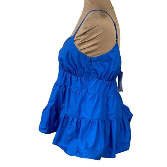 New A loves A Blue V-Neck Sleeveless Tiered Cami Top Size S Small - Picture 2 of 10